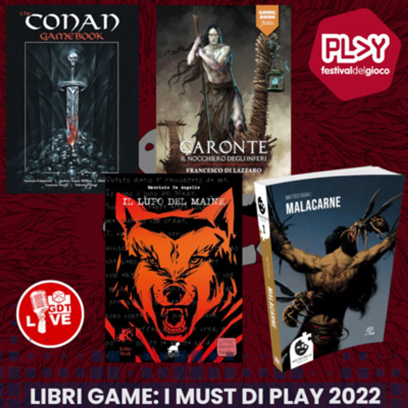 Librogame: le novità più interessanti di Play 2022 (The Conan Gamebook di Officina Meningi, Malacarne di MS Edizioni, Lupo del Maine di Litt episode artwork
