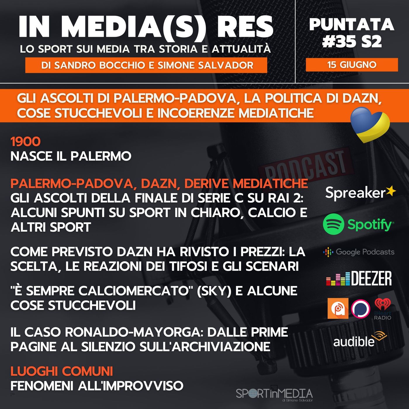 #35 S2 | Gli ascolti di Palermo-Padova, i prezzi di DAZN e un paio di derive mediatiche (cose stucchevoli e incoerenze) episode artwork