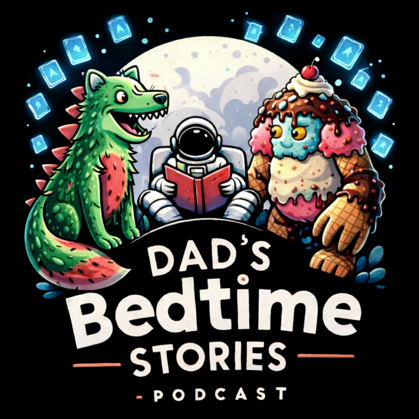 The Watermelon Wolf and the Ice Cream Golem - Cards of Power #59 - A Bedtime Adventure