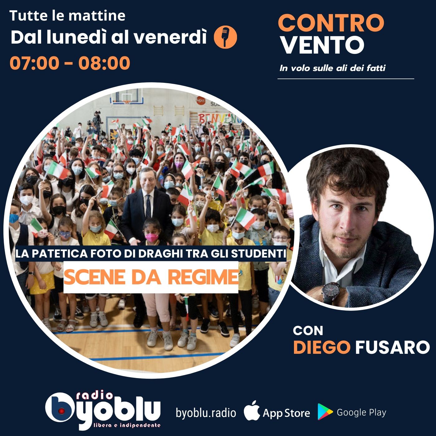 La patetica foto di Draghi tra gli studenti: scene da regime episode artwork