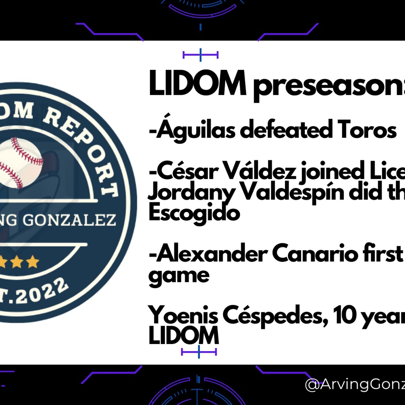 EP 7 LIDOM preseason: Águilas defeated Toros, César Váldez joined Licey, Alexander Canario 1st game