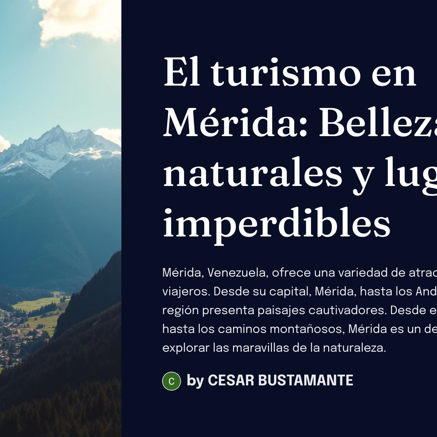 EL TURISMO EN MERIDA