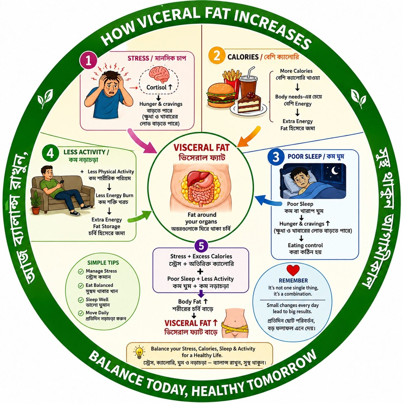 EP-301|🥇 “Visceral Fat: The 4 Silent Triggers | পেটের ভেতরের চর্বি বাড়ার ৪ কারণ”| wellness podcast episode artwork