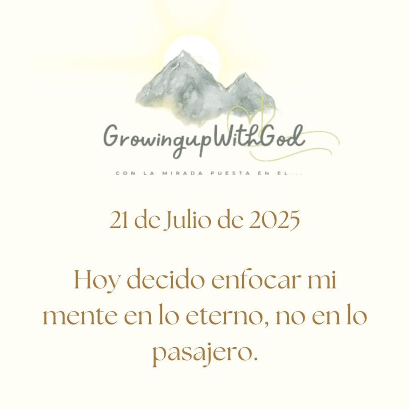 Growing Up With God (Creciendo Con Dios)