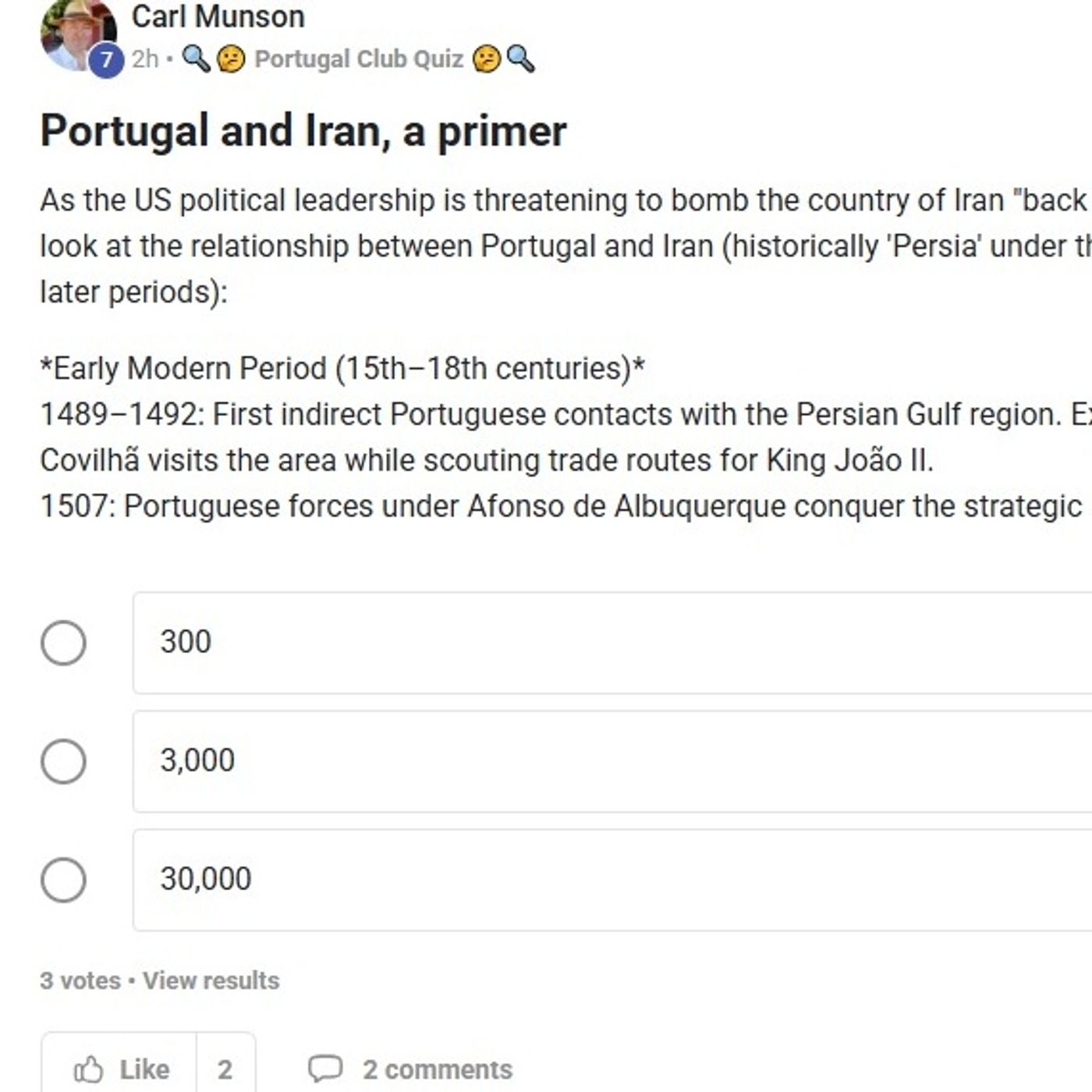 Portugal-Iran relations as the 'Stone Age Bombing' deadline looms #portugal #iran #usa #war #quiz