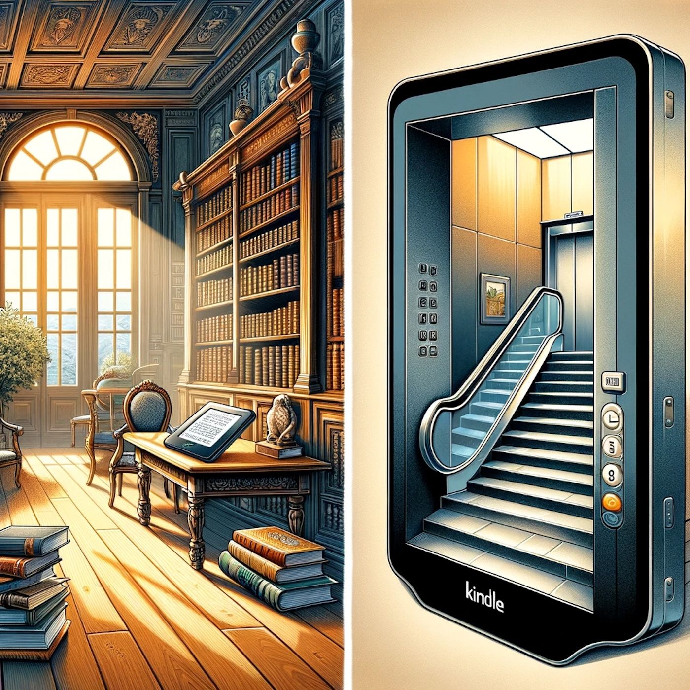 "Books are no more threatened by Kindle than stairs by elevators." episode artwork