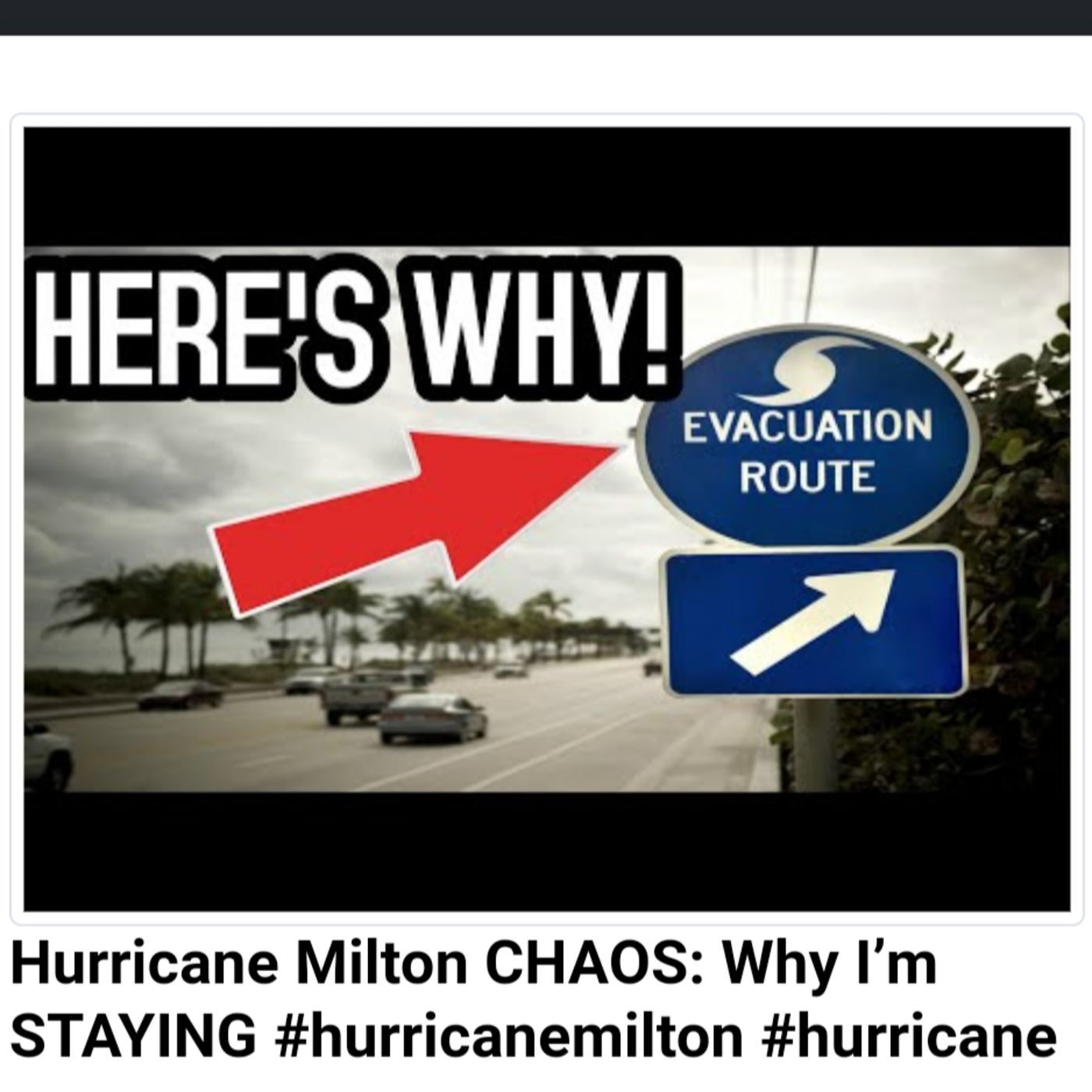 Hurricane Milton CHAOS: Why I’m STAYING #hurricanemilton #hurricane episode artwork