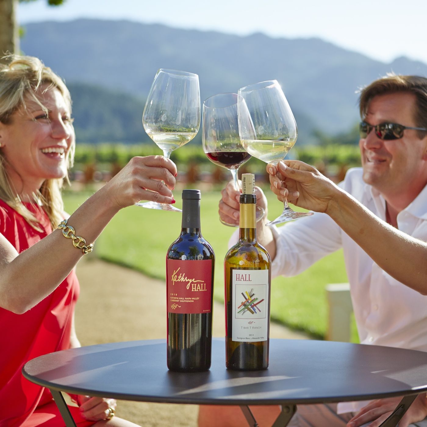 Ben Waters and Drew Hubbard from LA Foodie & Kathryn Hall of Hall Wines episode artwork