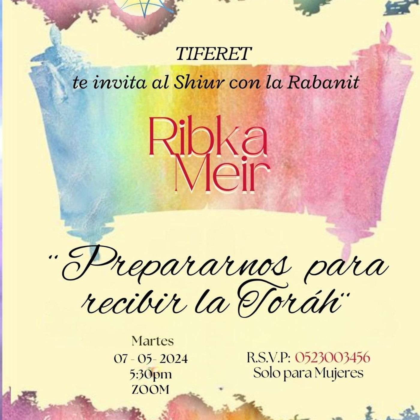 Shiur Especial con la Rabanit Ribka Meir: "Prepararnos para recibir la Toráh" episode artwork