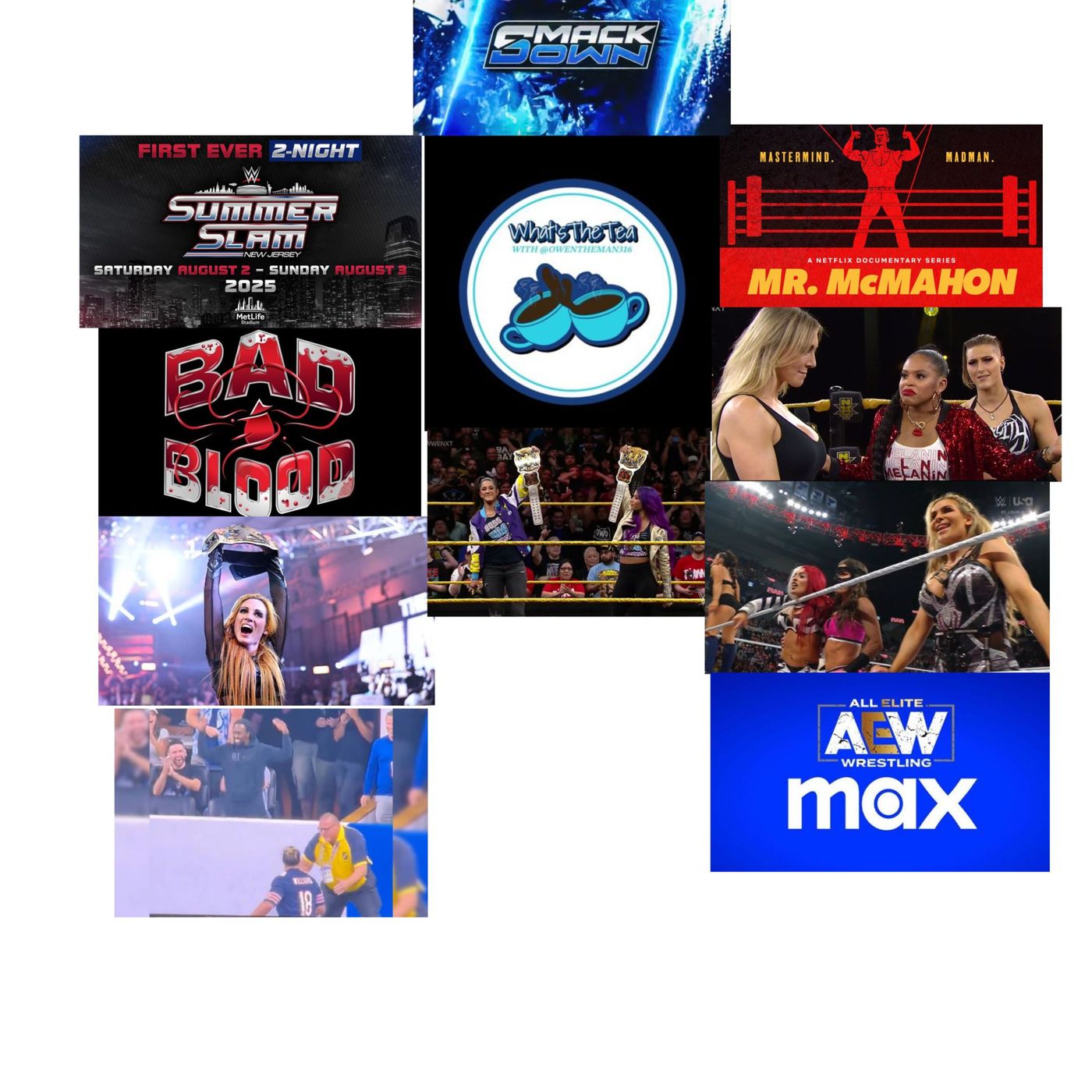 Episode 37: Talk and Tea: Summerslam Expands, Diary of a Mcmadman, NXT on USA Network Tribute, AEW's Streaming Shift & Bad Blood, That's The