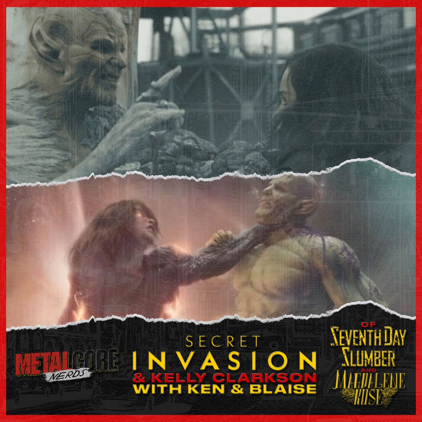 Secret Invasion & Kelly Clarkson w/ Ken & Blaise of Seventh Day Slumber + Magdalene Rose