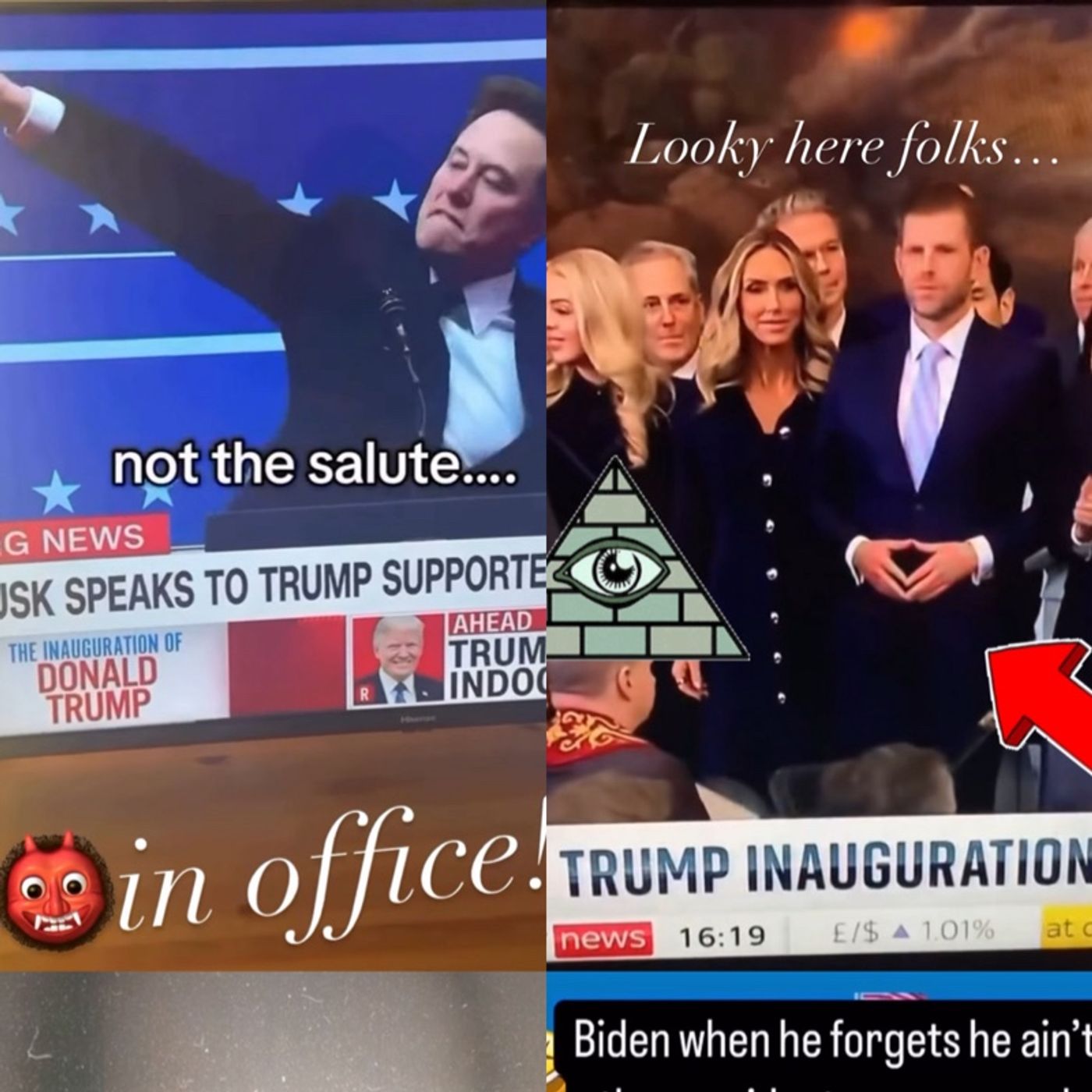 Project 2025/ Elon Nazi Salute/ Eric Trump Illuminati hand sign!?!