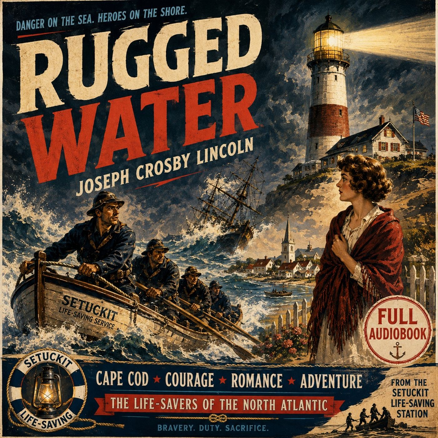 Rugged Water by Joseph Crosby Lincoln | Cape Cod Life-Savers, Romance & Sea Adventure | Full Audiobook Part 1