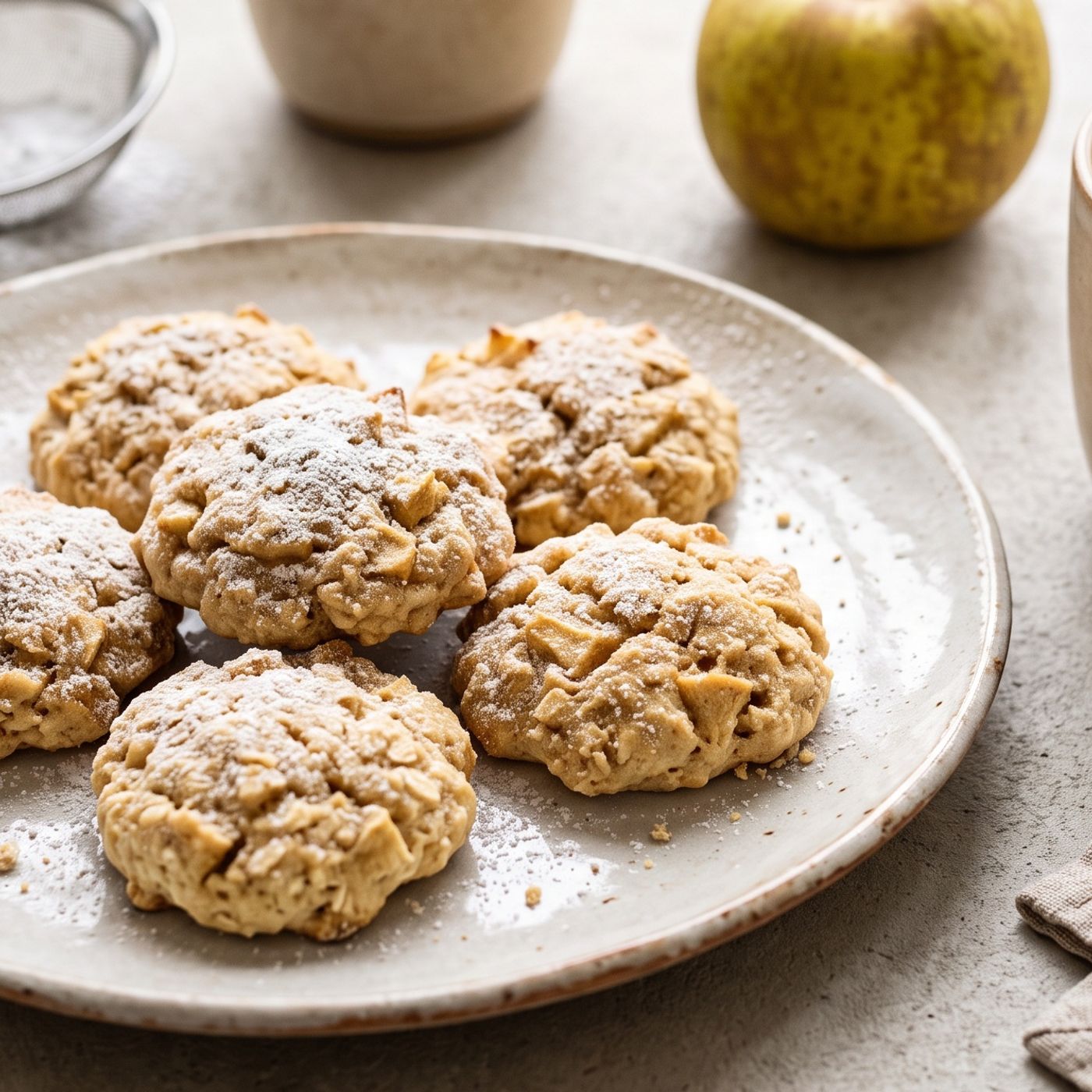 Biscotti morbidi alle mele e cannella (si sporca una sola ciotola!)