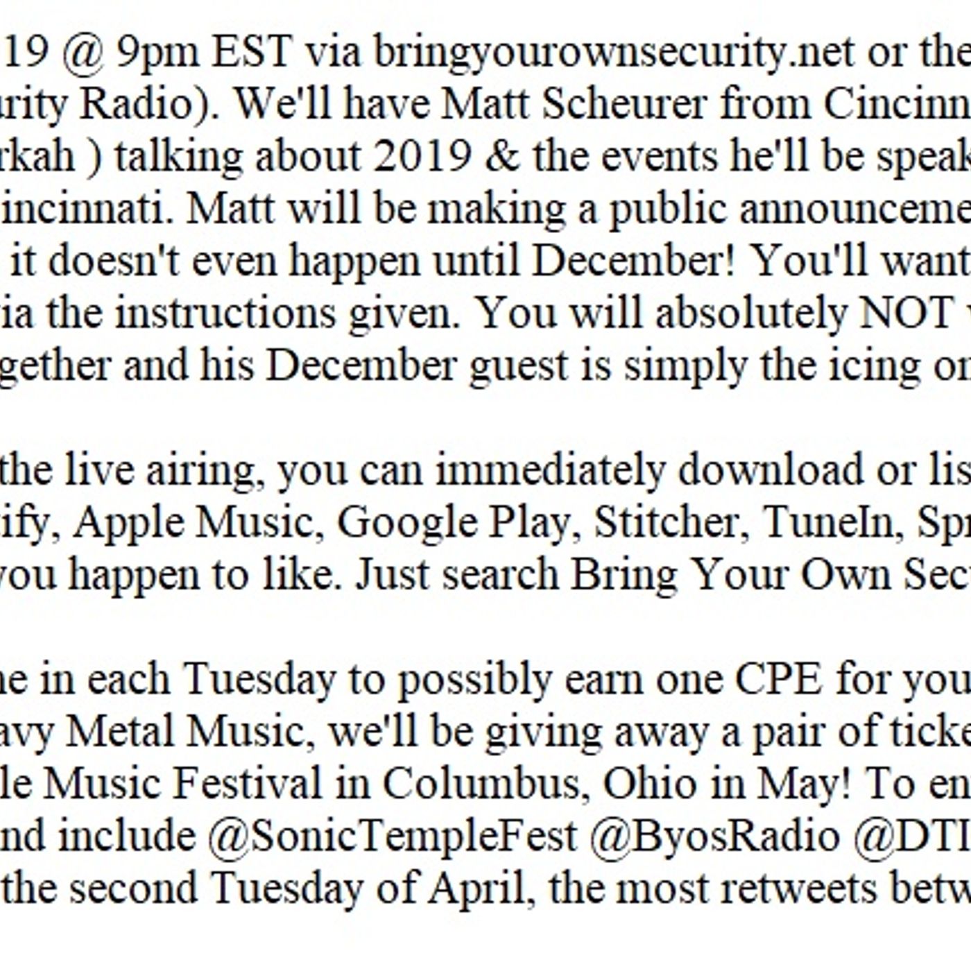 Bring Your Own Security Radio