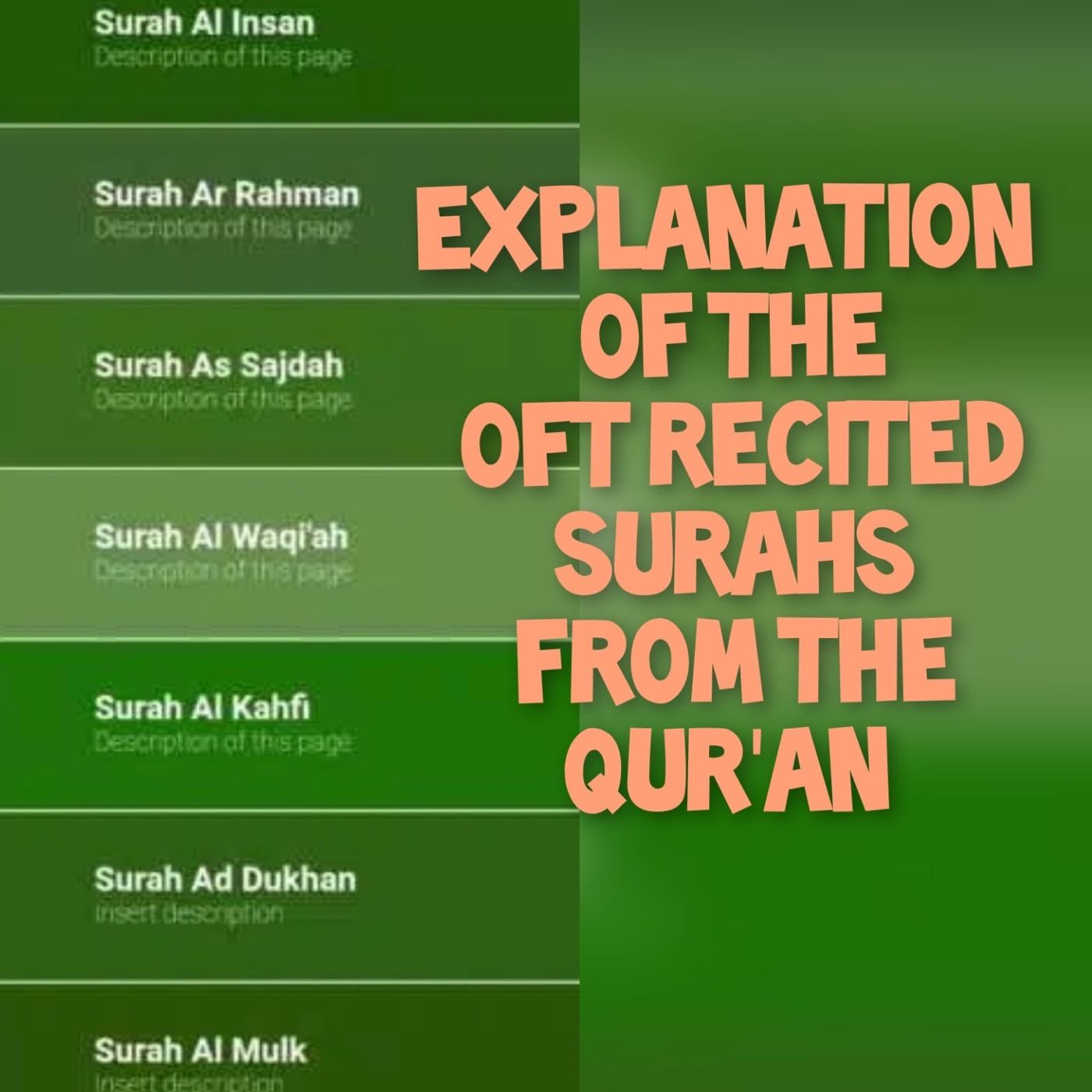 Qur\'an Explanation Of Oft Recited Surahs