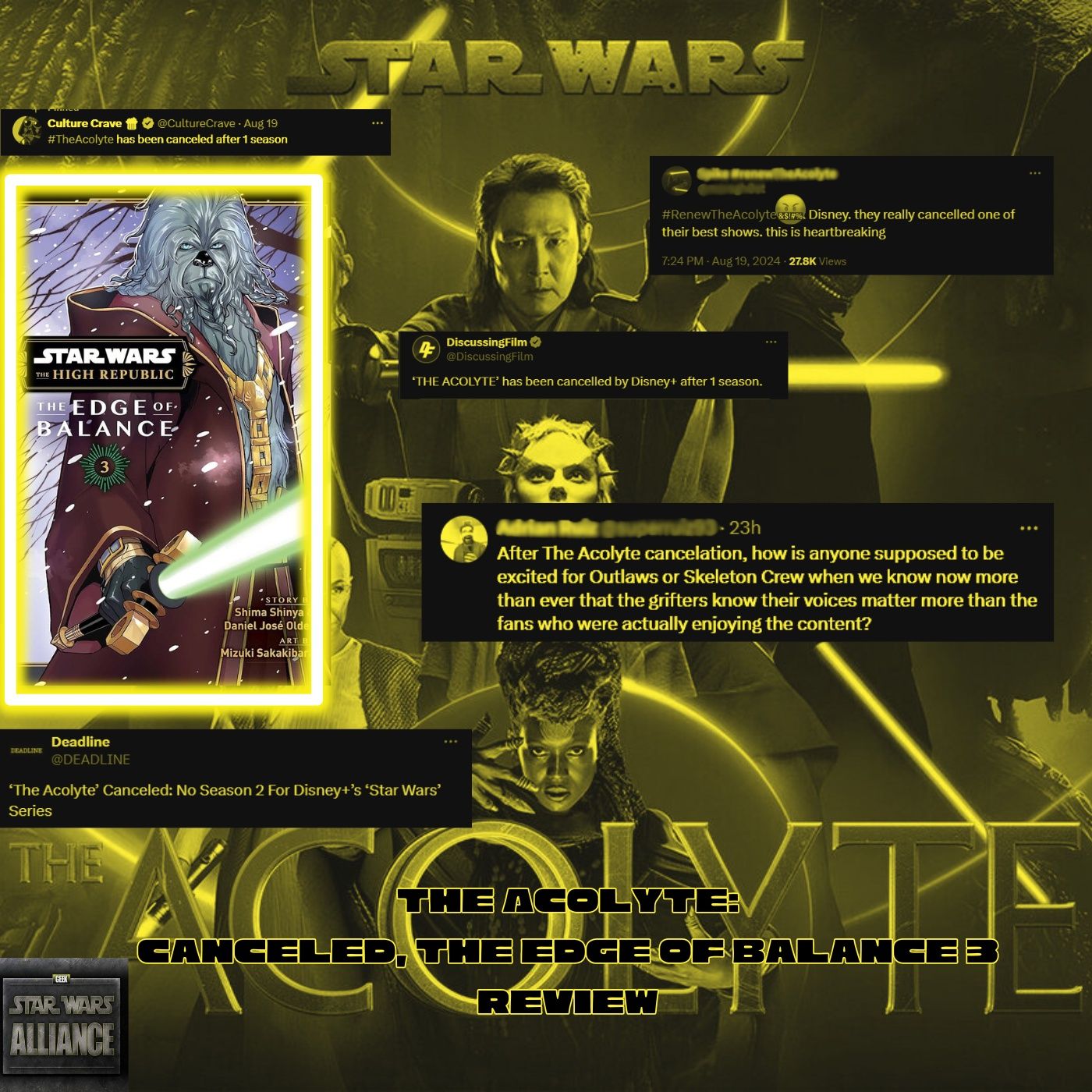 The Acolyte Canceled, Edge of Balance Vol. 3 Review - Star Wars Alliance Episode CCII