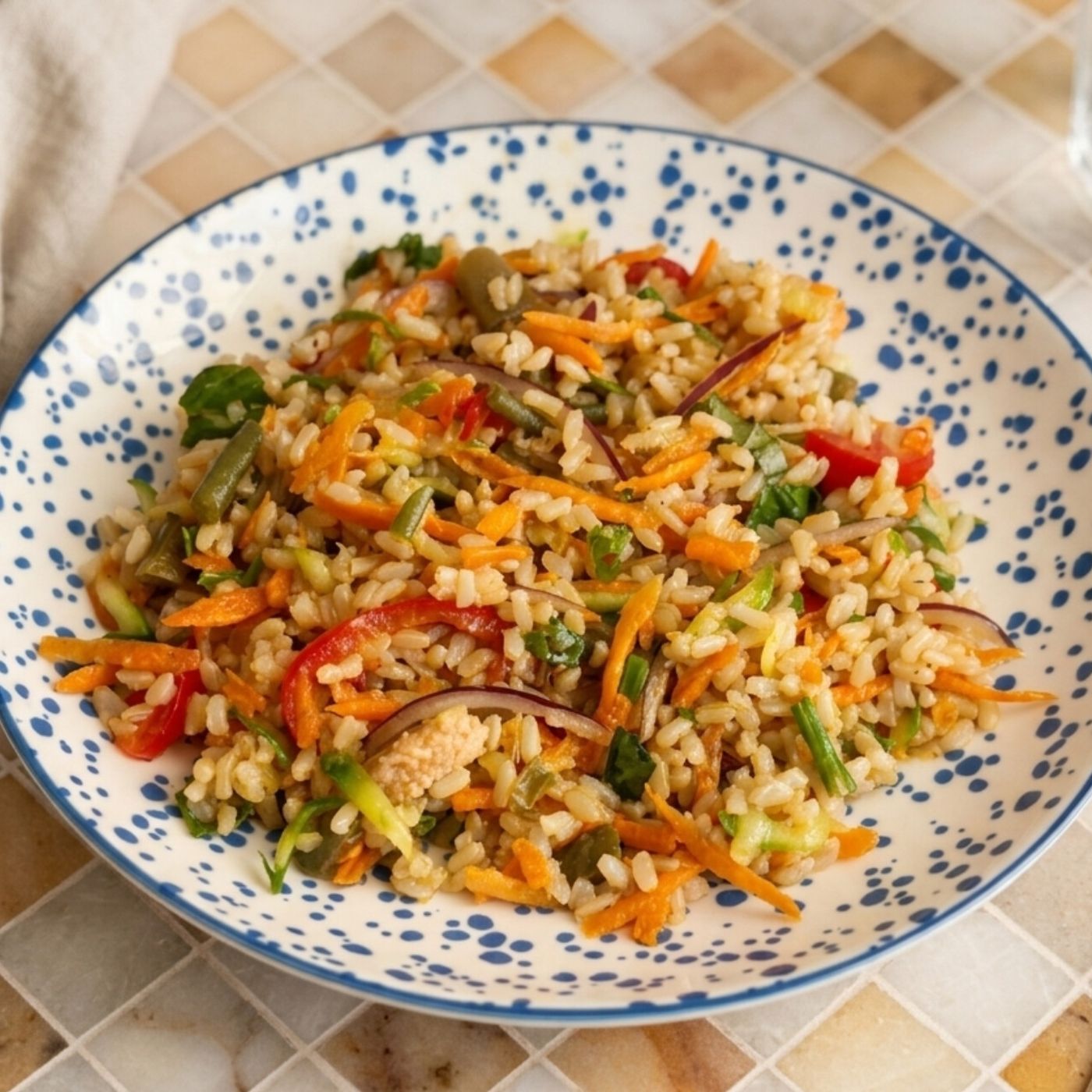 Insalata di riso integrale con verdure croccanti episode artwork