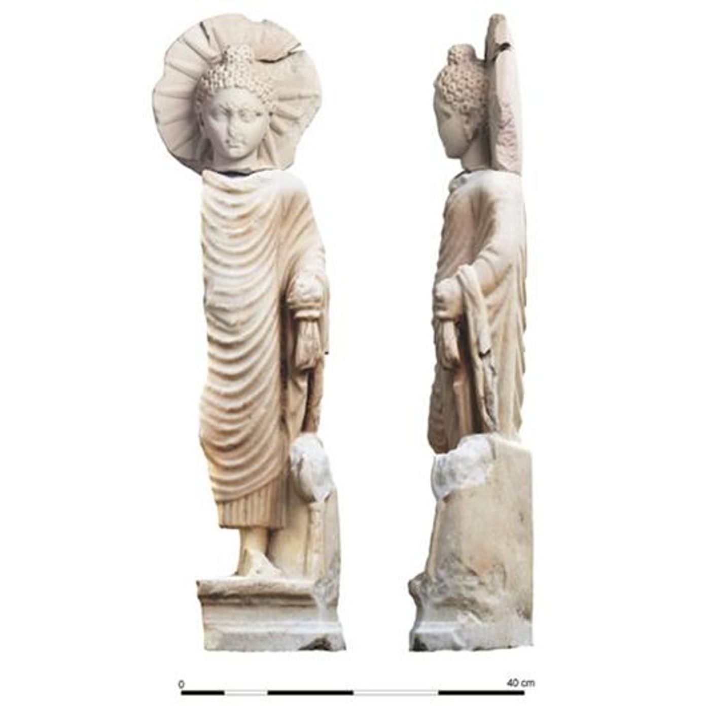 Statua di Buddha rinvenuta in un tempio nella regione egiziana del Mar Rosso