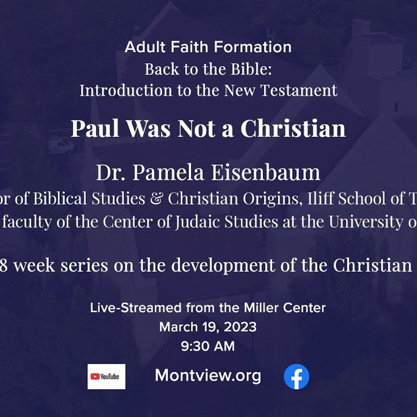 Adult Faith Formation - March 19, 2023_ Dr. Pamela Eisenbaum episode artwork