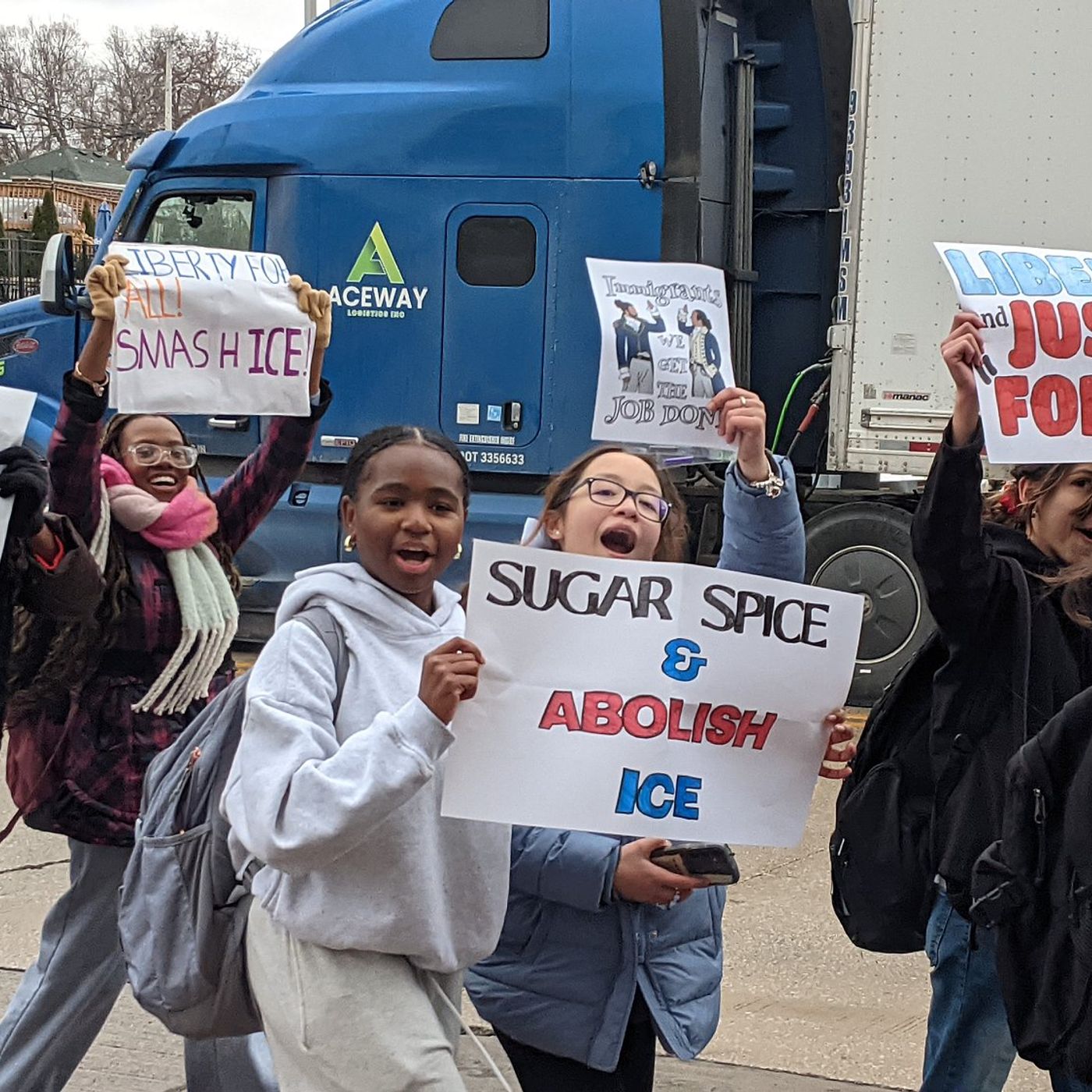 Oswego High School students walk out of class to protest actions of ICE agents episode artwork