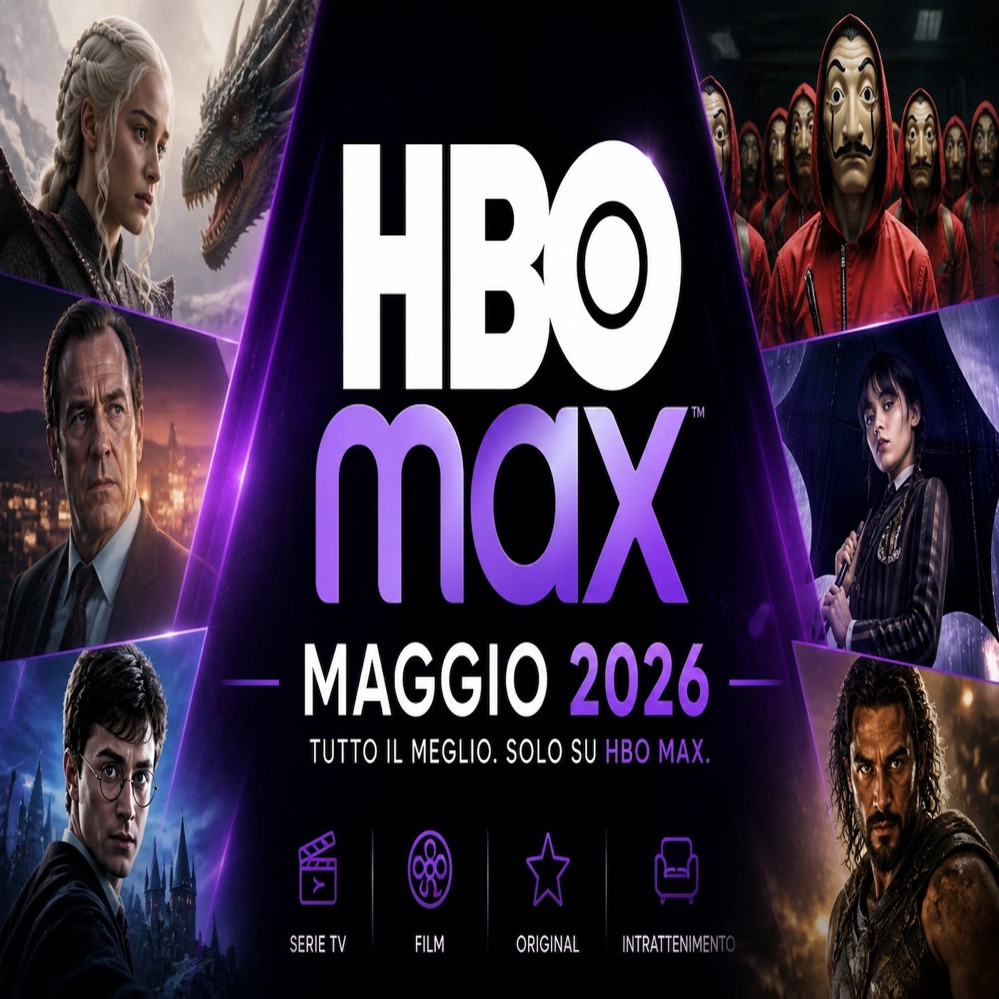 HBO Max maggio 2026- Cime Tempestose, Rick and Morty e la serie italiana In Utero episode artwork