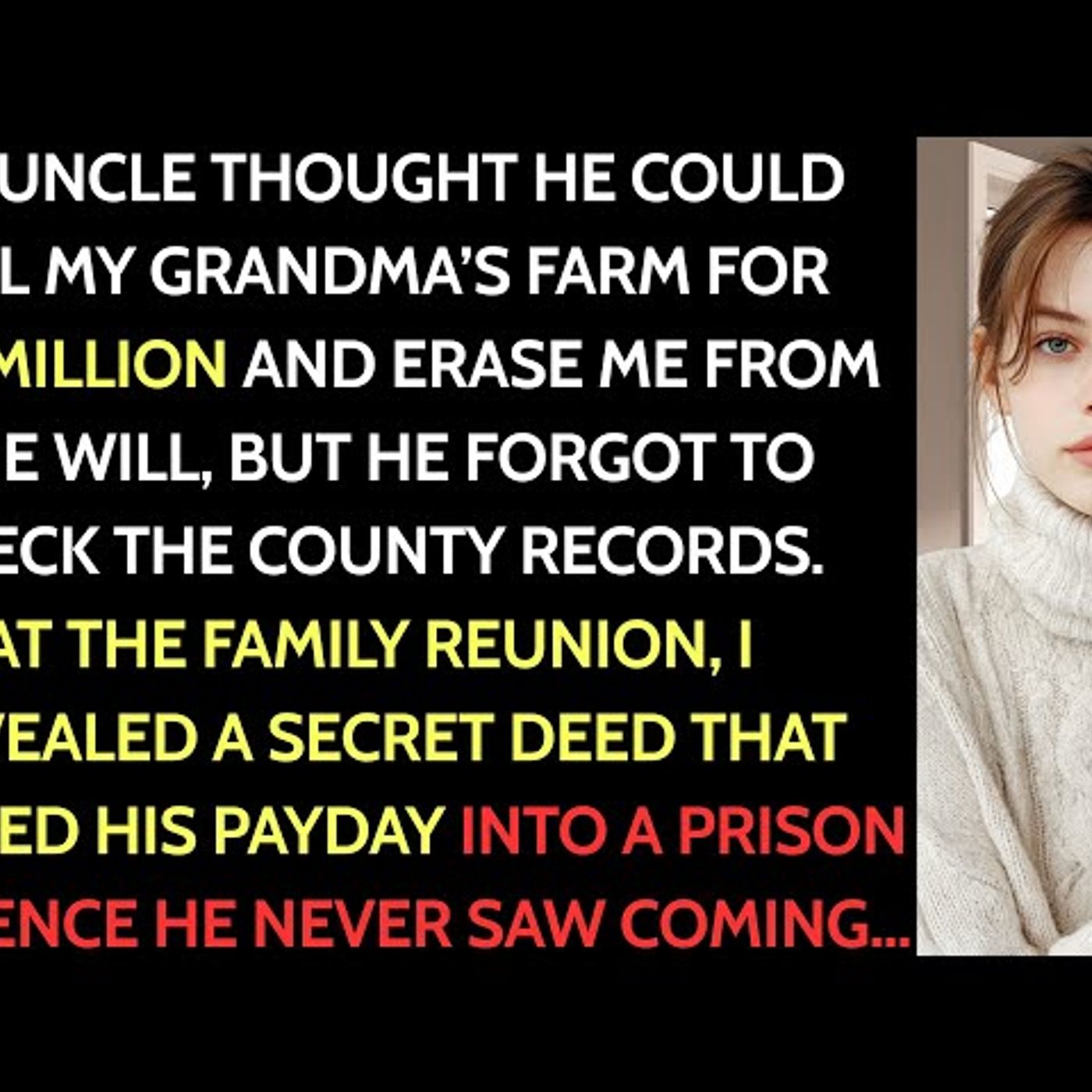 Uncle Announced at the Family Reunion_ I'm Selling Your Grandmother's Farm for $1.6 Million—Today. episode artwork