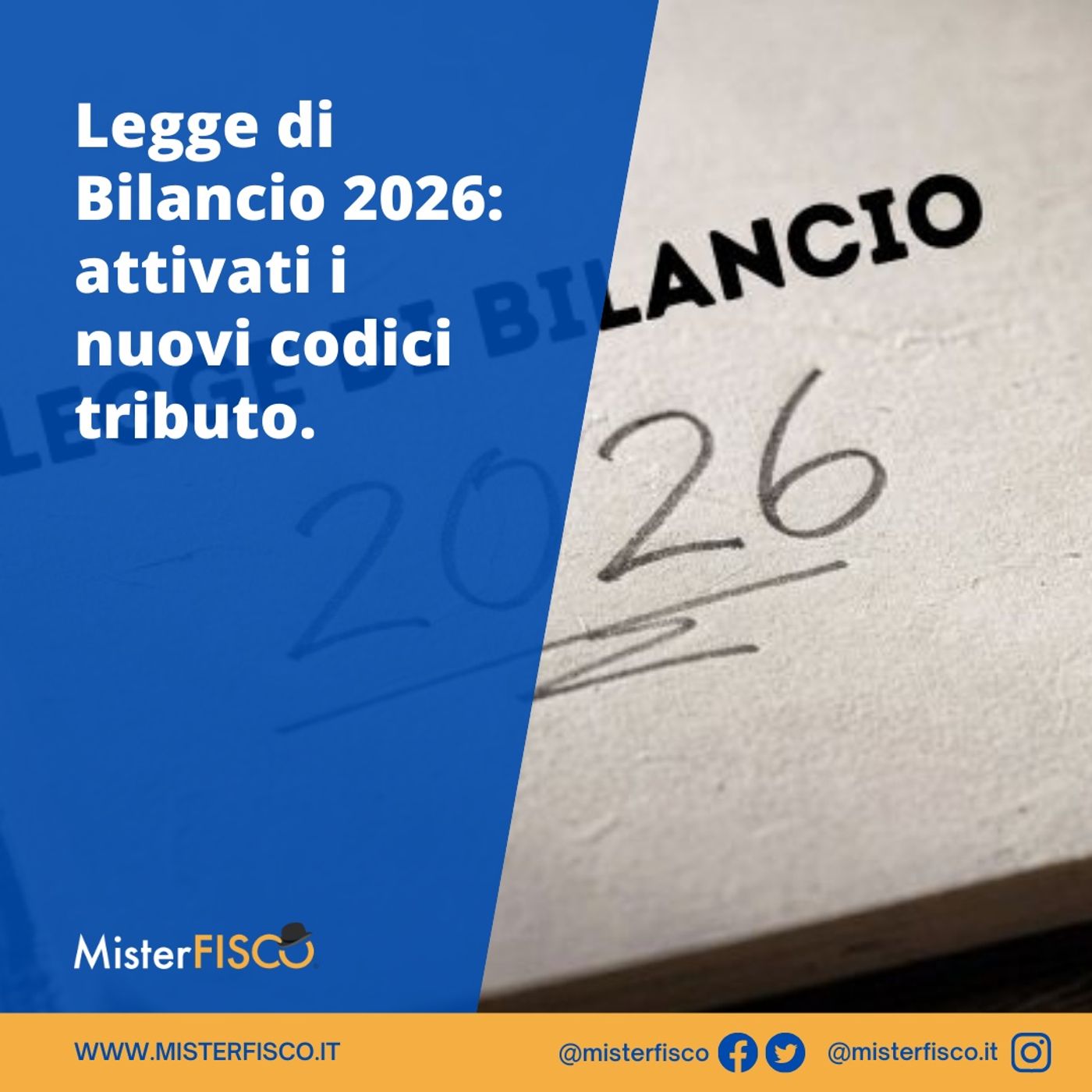 Legge di Bilancio 2026: attivati i nuovi codici tributo episode artwork