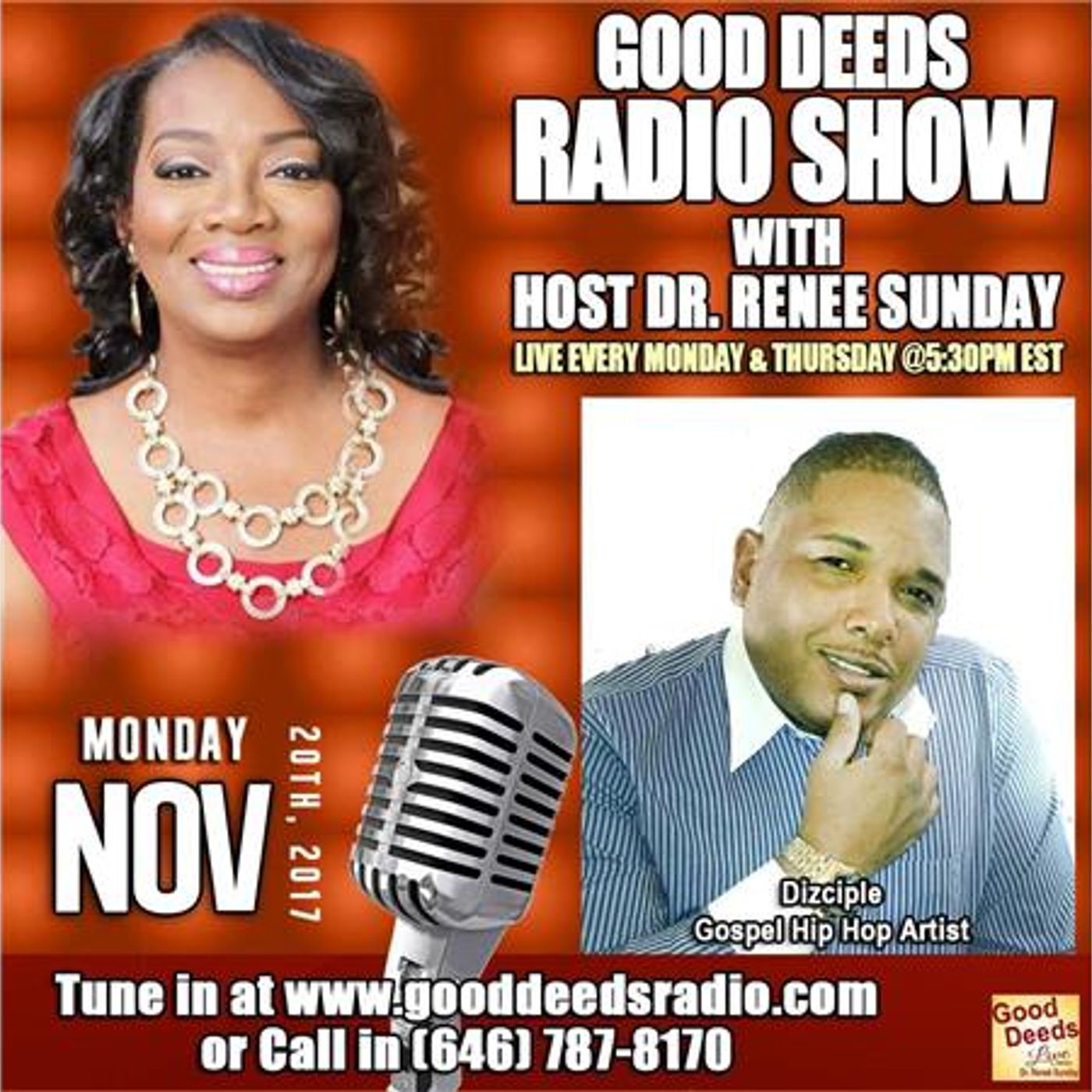 Dizciple Gospel Hip-Hop Artist shares on Good Deeds Radio Show episode artwork