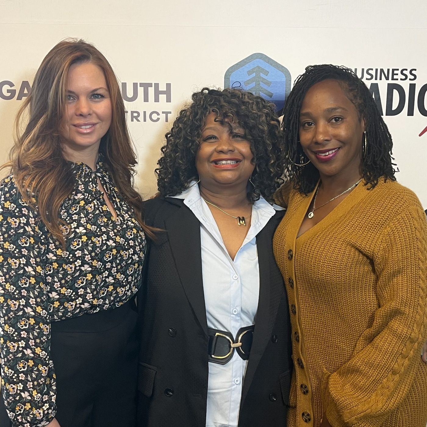 Millie Habtemariam with Full Circle Candles & Salon, April Smith with The Survivors' Nest, and Abigail Gonzalez with National Junior League