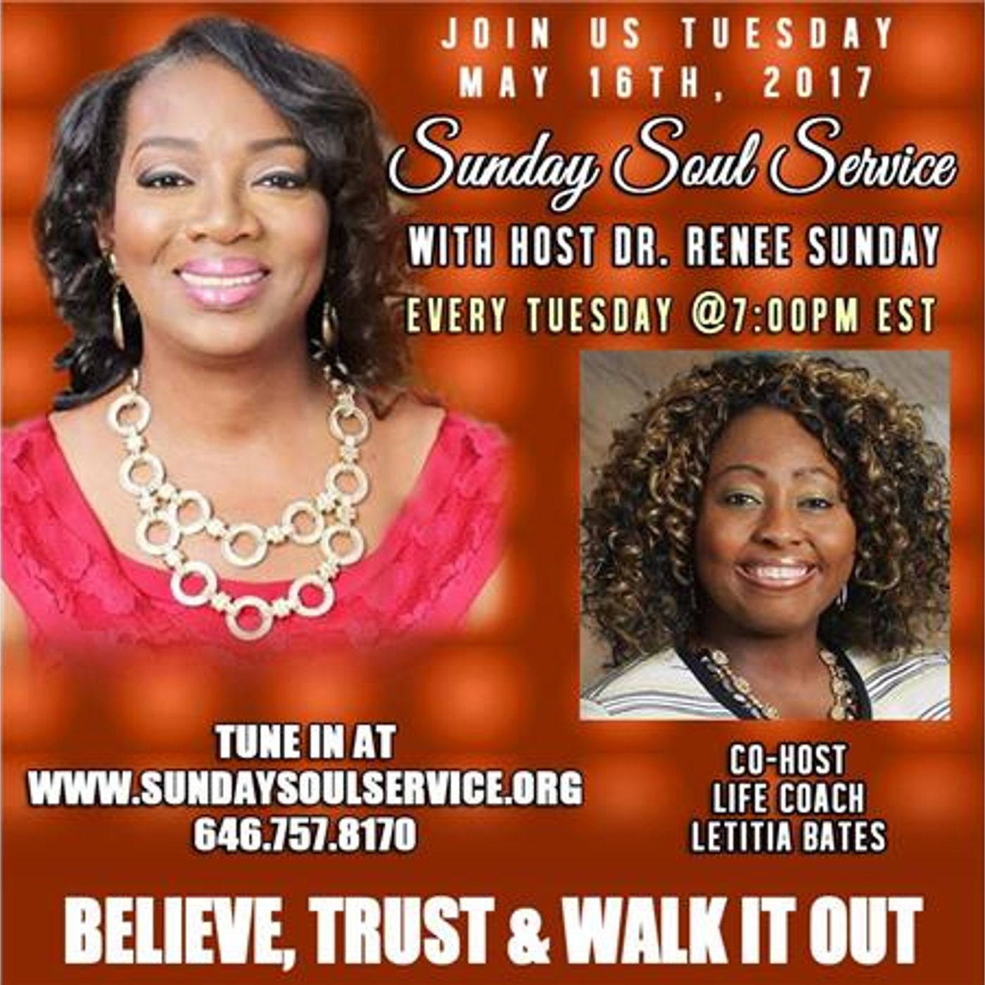 Sunday Soul Service. TOPIC:Our Host on the evening is Life Coach Letitia Bates episode artwork