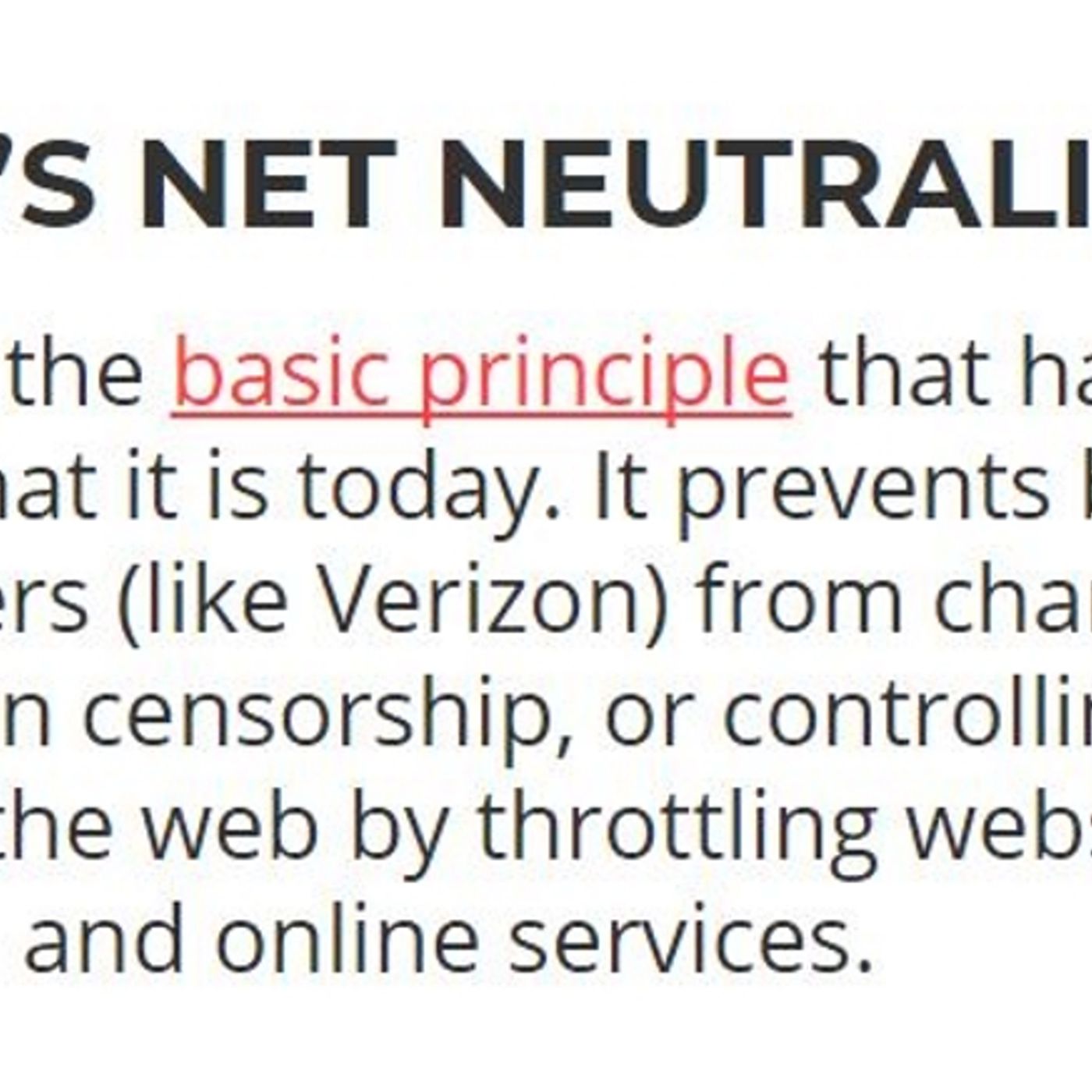 11/22/17 Net Neutrality 101: Why It's Important To You