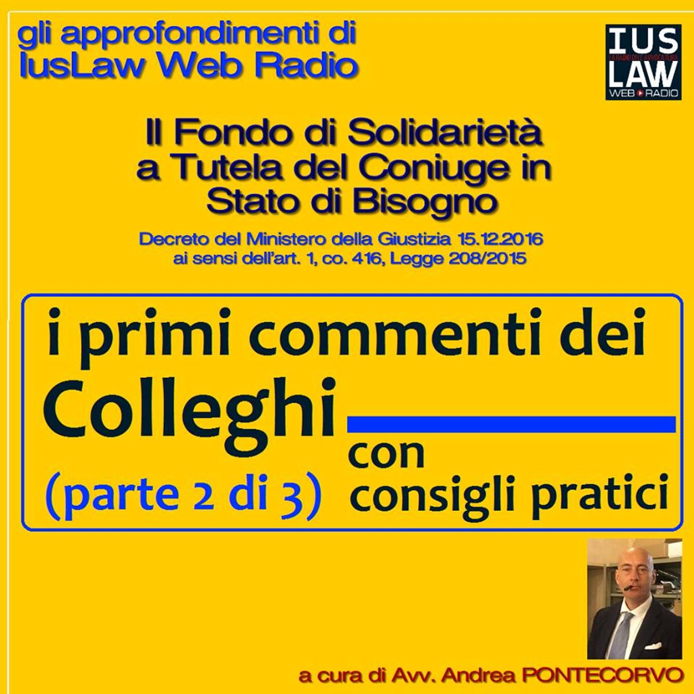 Il Fondo di Solidarietà a Tutela del Coniuge in stato di Bisogno (PARTE SECONDA: IL COMMENTO) episode artwork