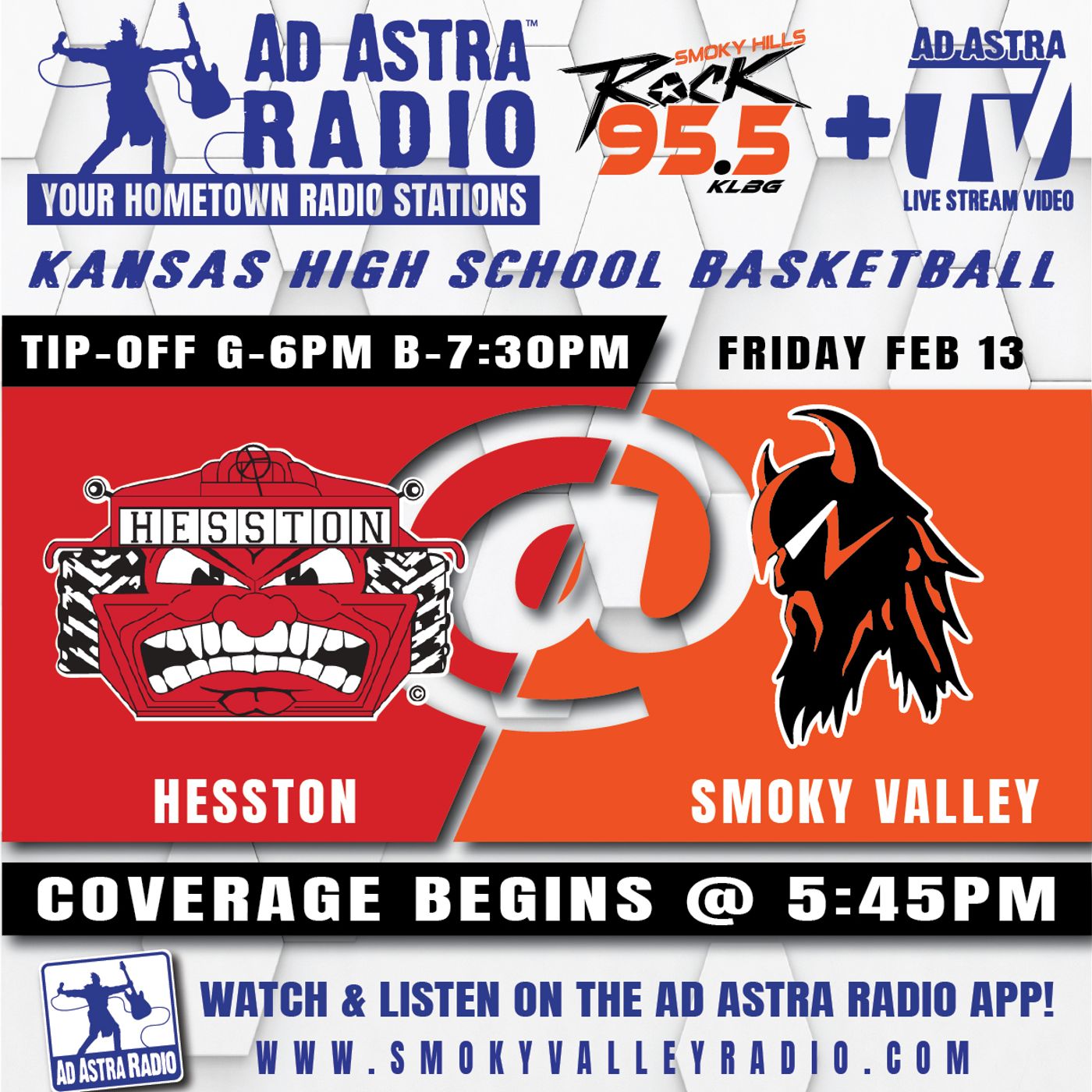 Hesson Swathers at Smoky Valley Vikings Boys High School Basketball (February 13, 2026) episode artwork