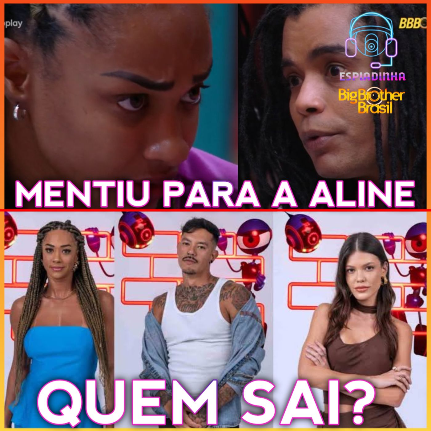 Aline, Gabriel e Vitória no paredão, quem sai? + Diogo MENTIU para a Aline! | BBB 25