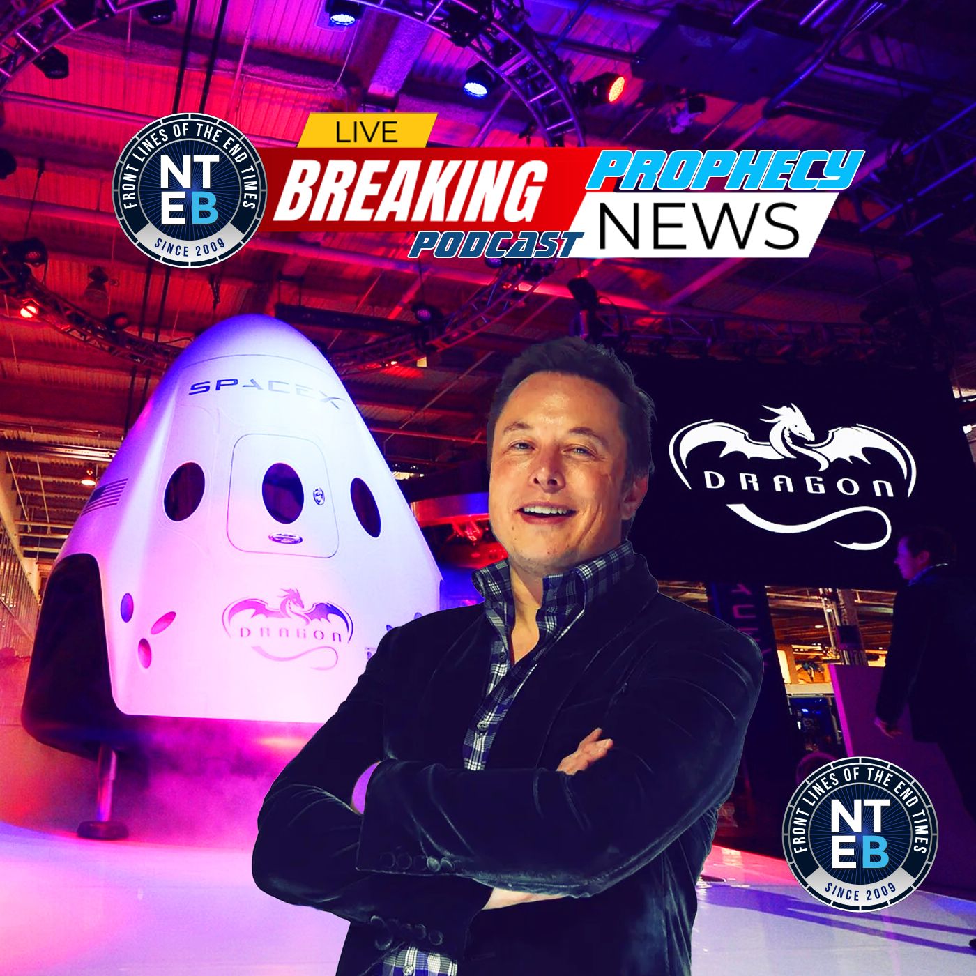 The SpaceX Dragon Spacecraft and Revelation 12 episode artwork