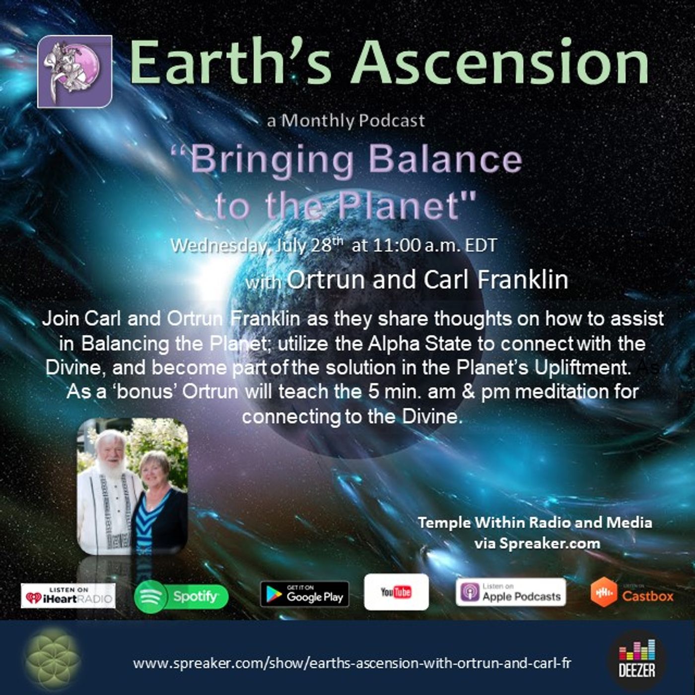 Earth\'s Ascension with Ortrun and Carl Franklin