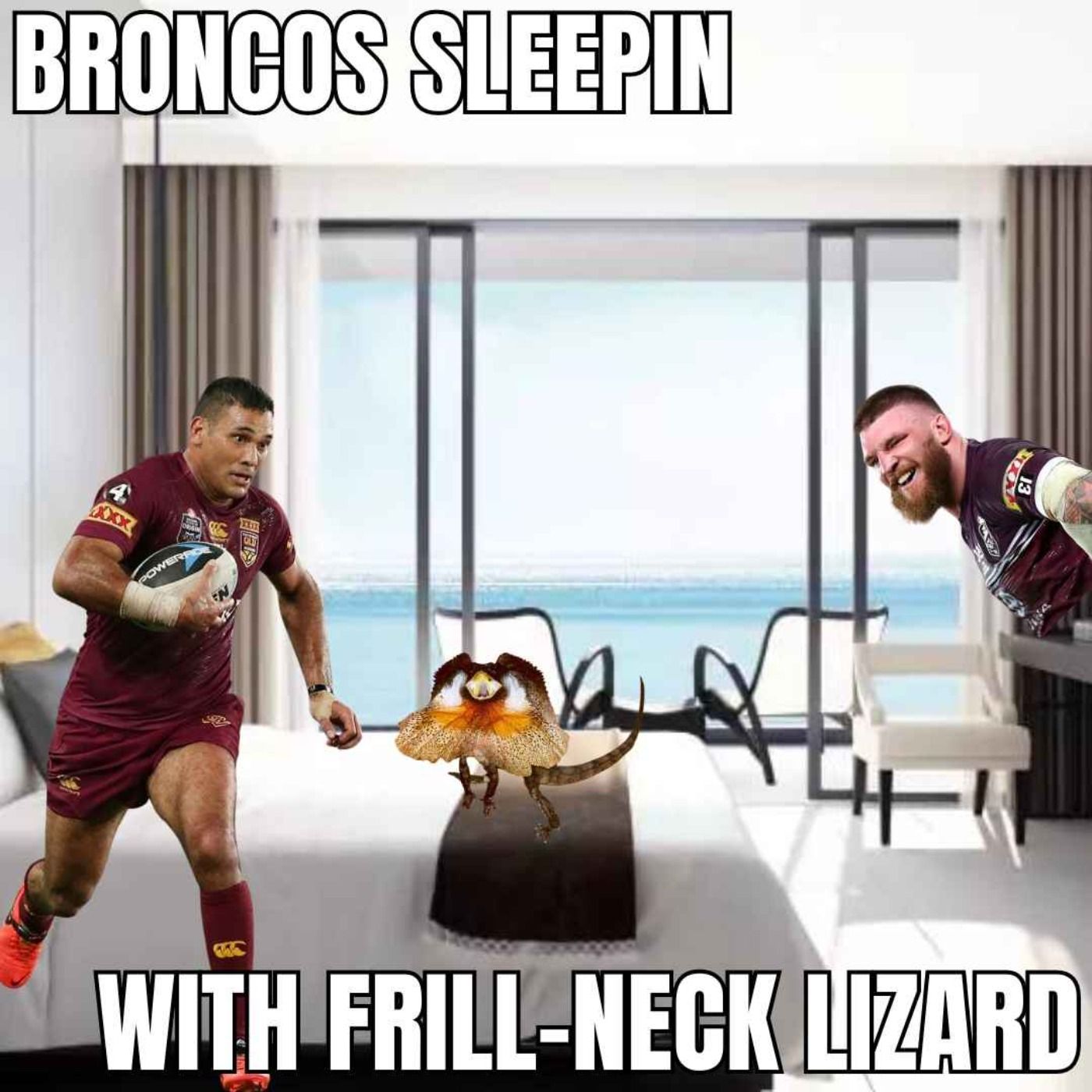 Broncos Sleepin With A Frillneck Lizard