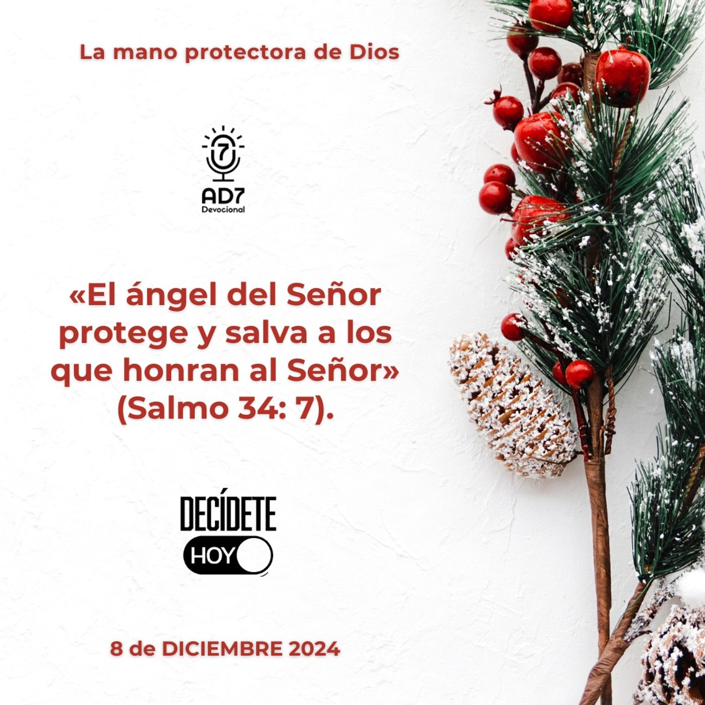 La mano protectora de Dios | Devocional de Jóvenes | 8 de diciembre 2024