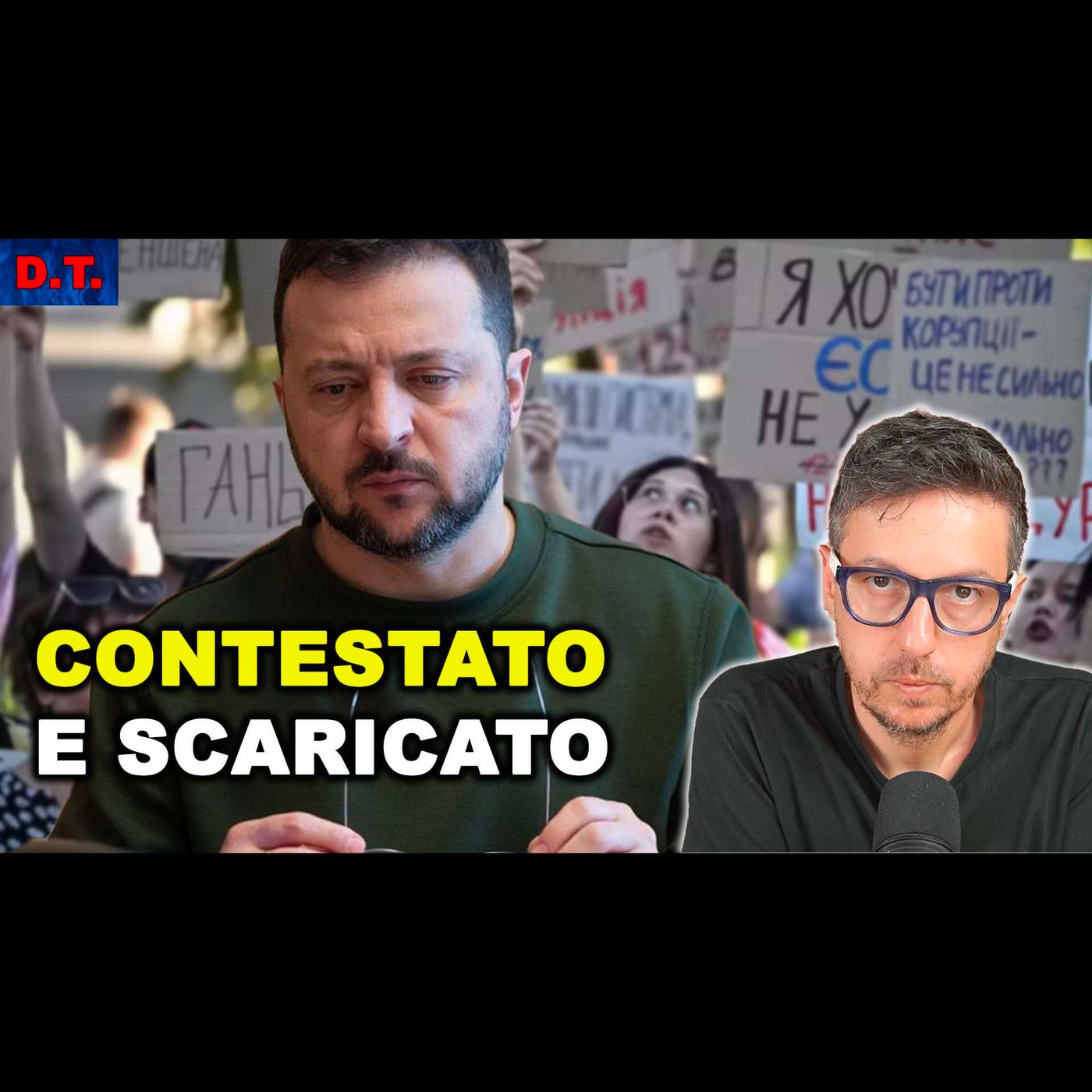 ZELENSKY CONTESTATO IN PIAZZA per la legge sulla corruzione o per il RIFIUTO al NEGOZIATO CON MOSCA?