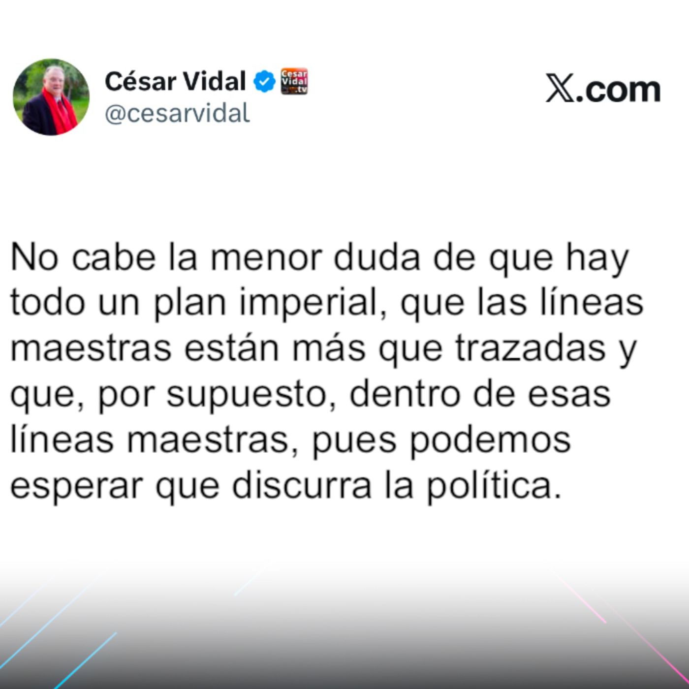 El Post de la Hora | César Vidal «El plan imperial de Donald Trump» episode artwork