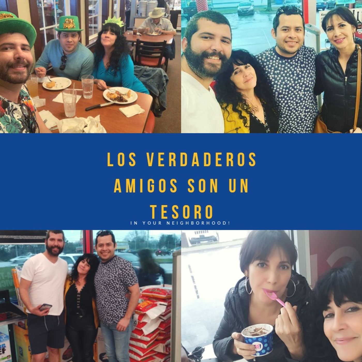 Charlando entre amigos.