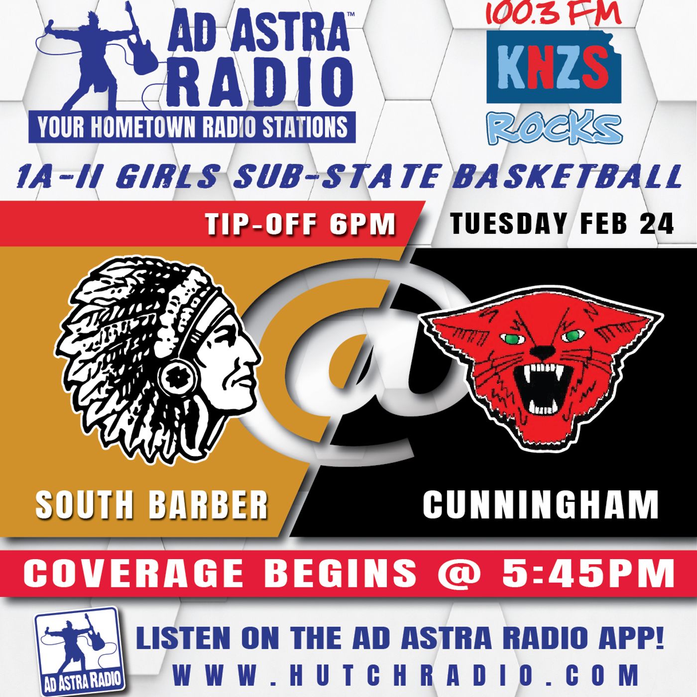 South Barber Lady Chieftains at Cunningham Lady Wildcats High School Basketball (1A-II Substate Quarterfinals-February 24, 2026) episode artwork