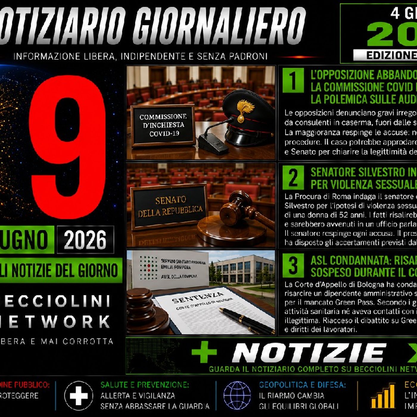 CAPIRE PRIMA DI CREDERE | Notiziario del mattino - del 9 Giugno 2026 episode artwork