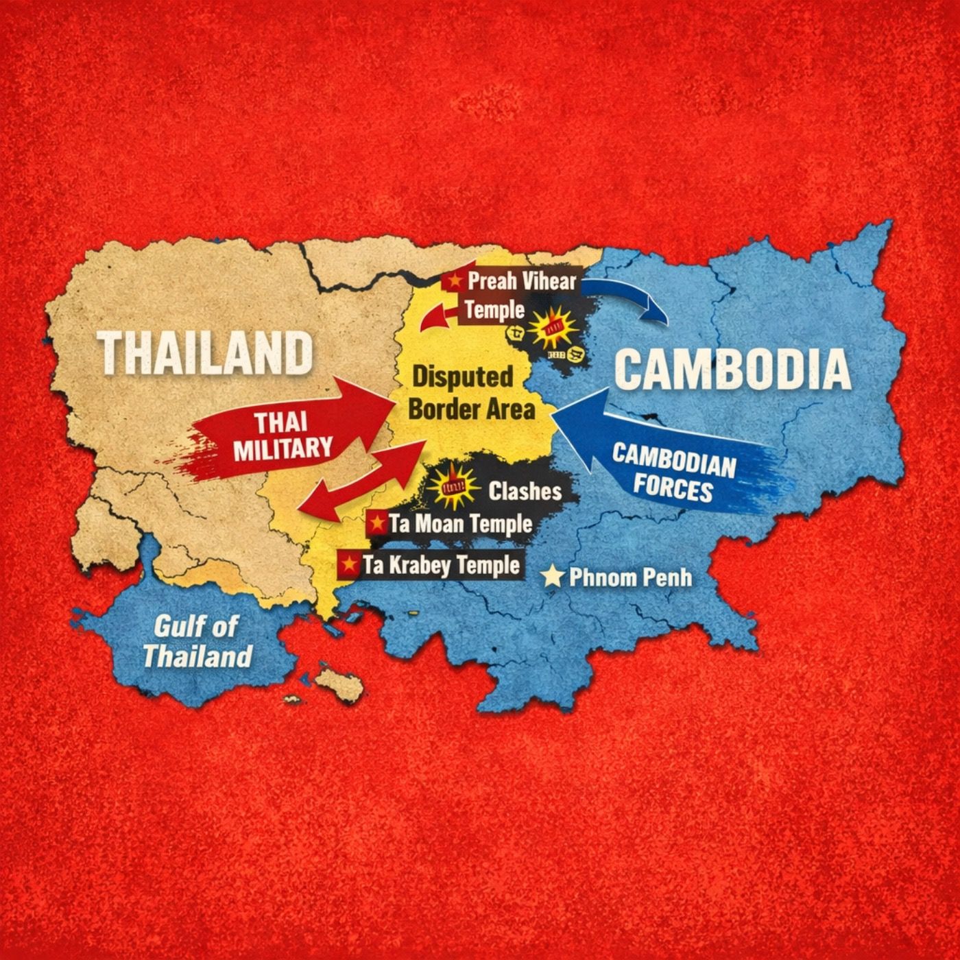 Cambodia-Thailand Border Conflict Escalation and Poipet Bombing episode artwork