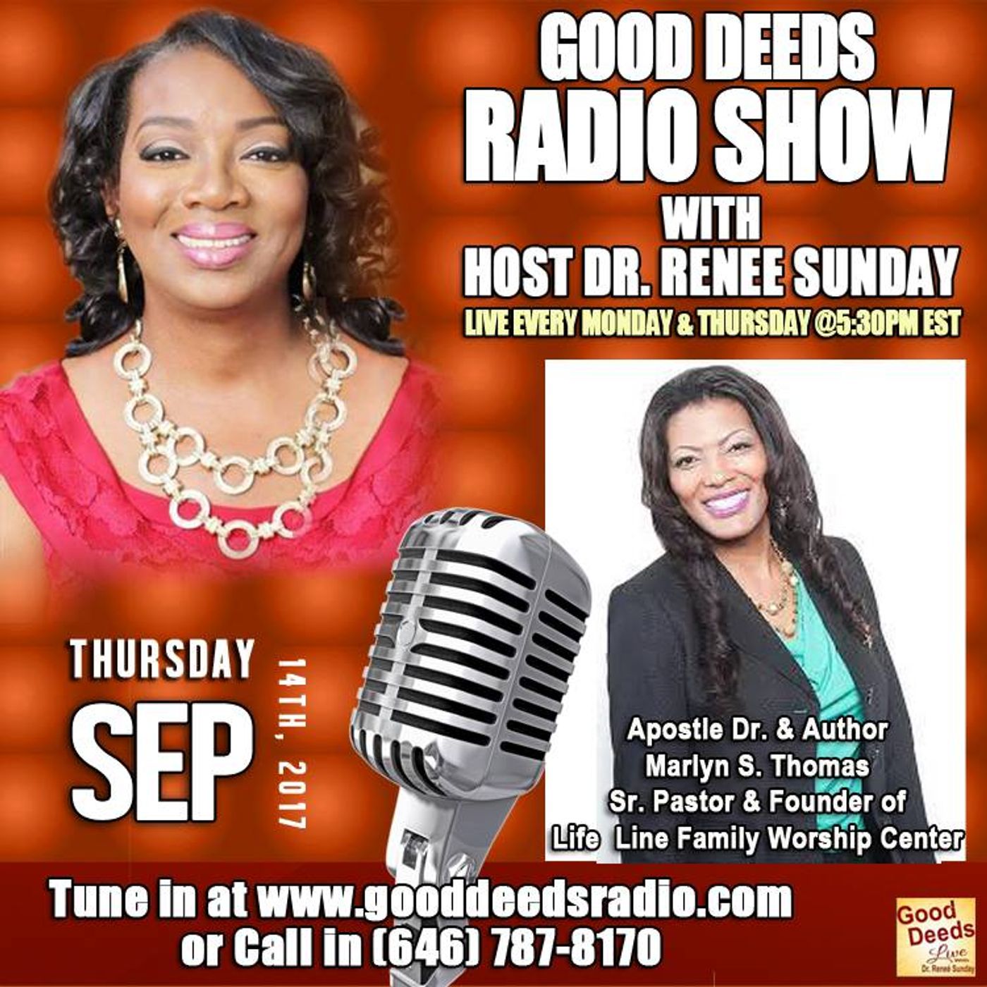 Apostle Dr. Author Marlyn S. Thomas Senior Pastor Life Line Family Worship episode artwork