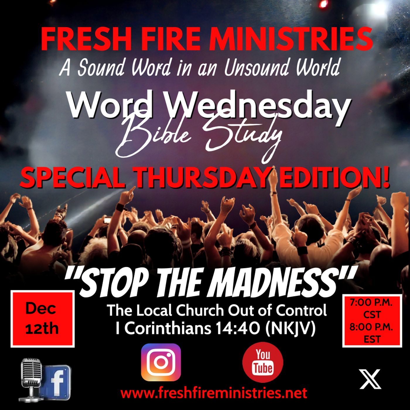 Word Wednesday Bible Study "Stop the Madness" THE LOCAL CHURCH OUT OF CONTROL I Corinthians 14:40 (NKJV) episode artwork