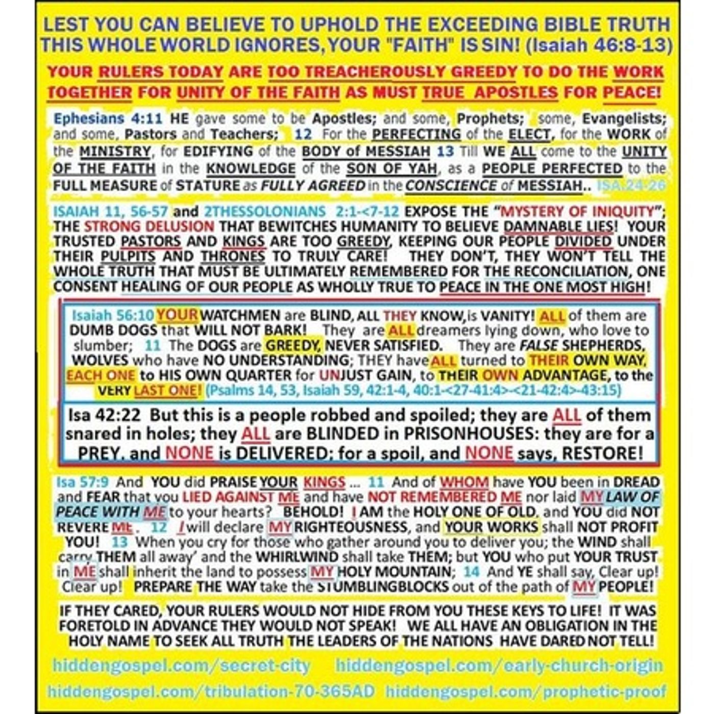 CALL to ZION!  HIDDEN GOSPEL REVEALED