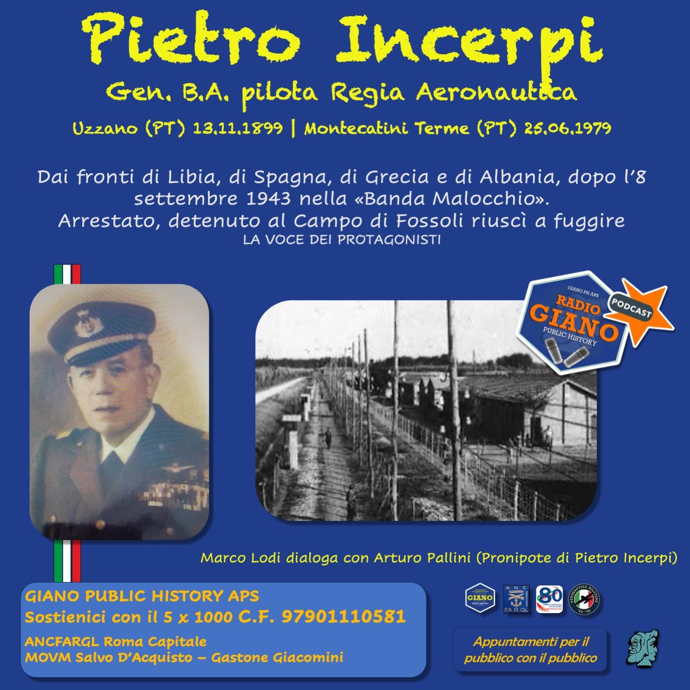 PIETRO INCERPI Gen. B.A. pilota Regia Aeronautica | Marco Lodi dialoga con il pronipote Arturo Pallini