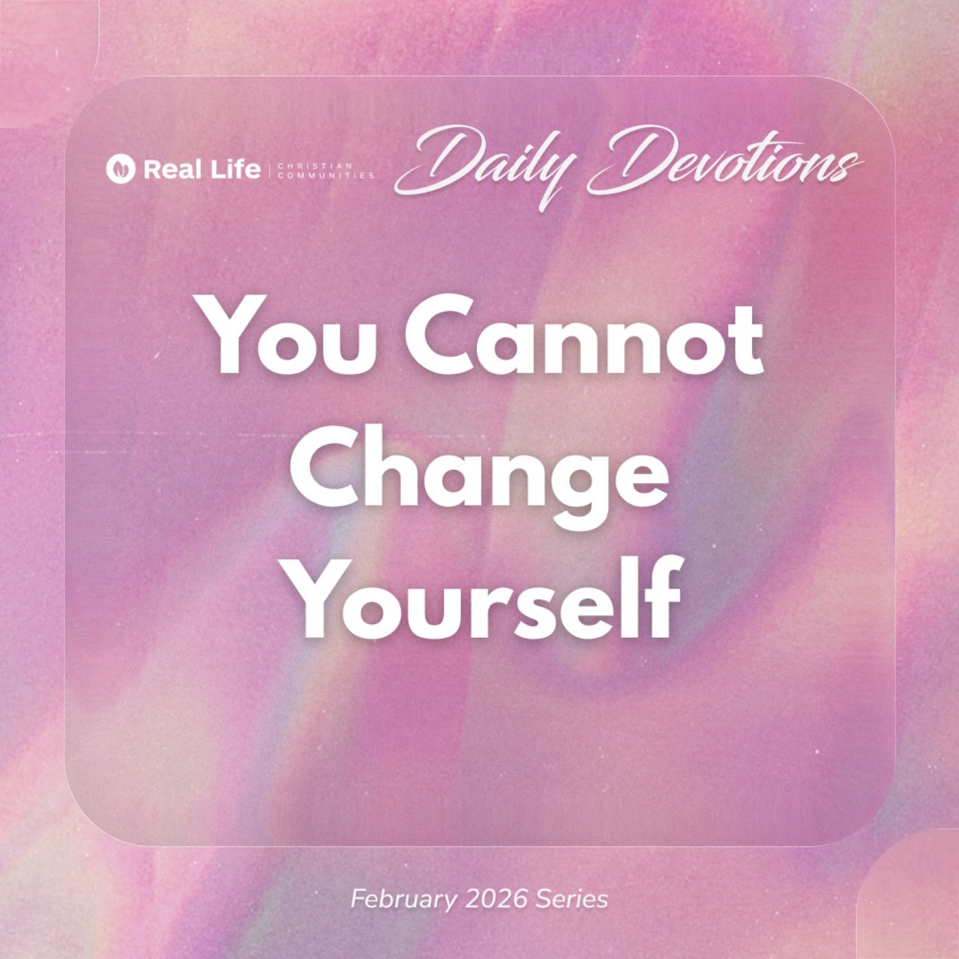 You Cannot Change Yourself | Pastor Bong Baylon